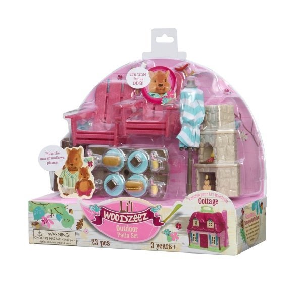 Zestaw do zabawy Lil Woodzeez z tarasem i kominkiem 6170Z - obrazek 2