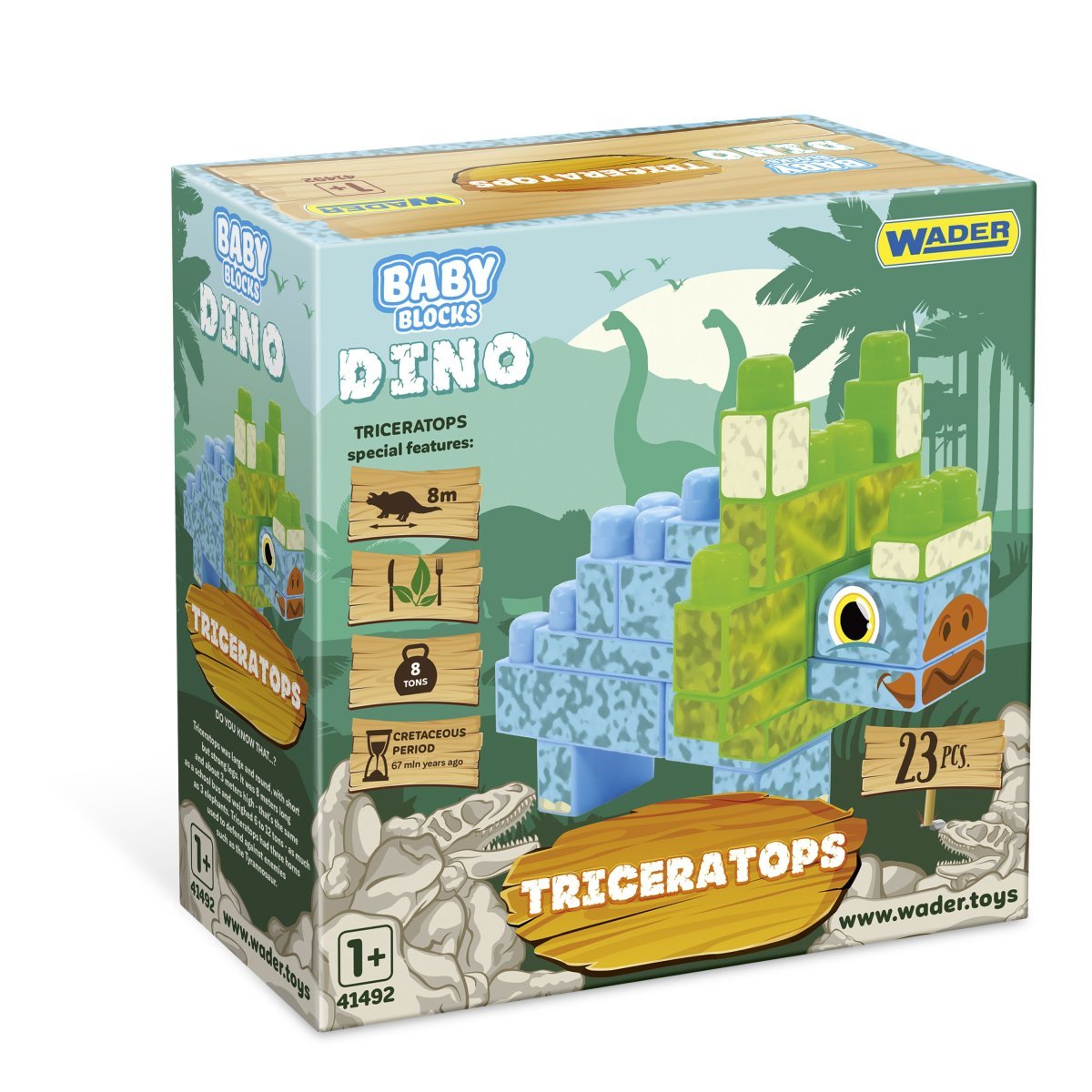 "Baby Blocks" Dino konstruktor - Triceratops