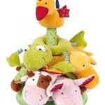 Pluszowa zabawka Sigikid Piramida ze zwierzętami 30 cm 49419SK