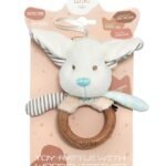 Zabawka - grzechotka z drewnianym gryzoniem elfem Puffy, ELFIKI