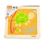Drewniana mini układanka Viga Toys Turtles, 4 elementy 50143