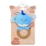 Zabawka - grzechotka z drewnianym gryzoniem, ptaszkiem Pipo, ELFIKI