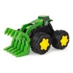 Zabawkowy traktorek dziecięcy John Deere Monster Treads z łyżką i dużymi kołami 47327