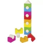 Drewniany zestaw konstrukcyjny Goki Rainbow Tower 58587