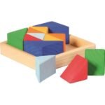 Drewniany konstruktor Trójkąt wielokolorowy Nic NIC523345